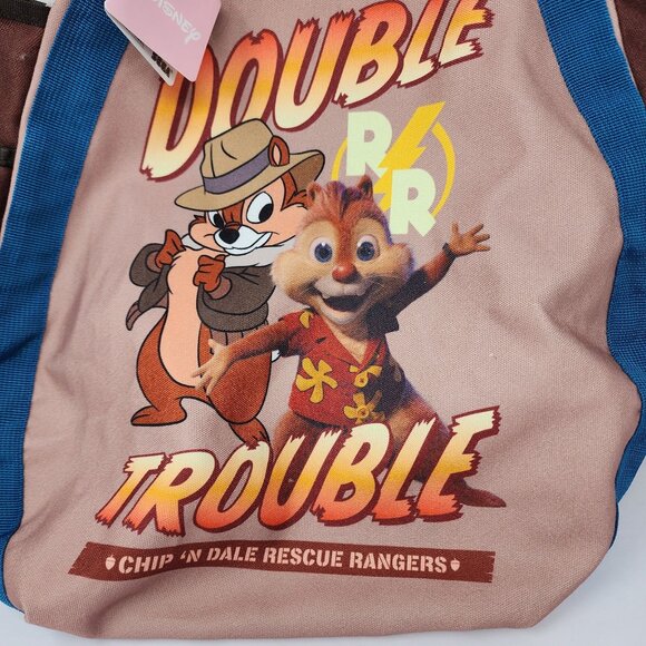 Disney Chip N Dale Rescue Rangers Double Trouble Large Tote Bag 17x14 - Picture 7 of 8